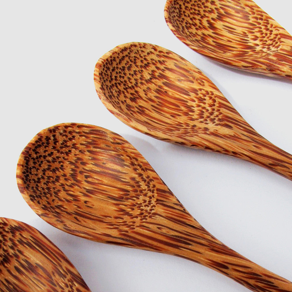 Short Handle Teaspoon, Coconut Palm Wood