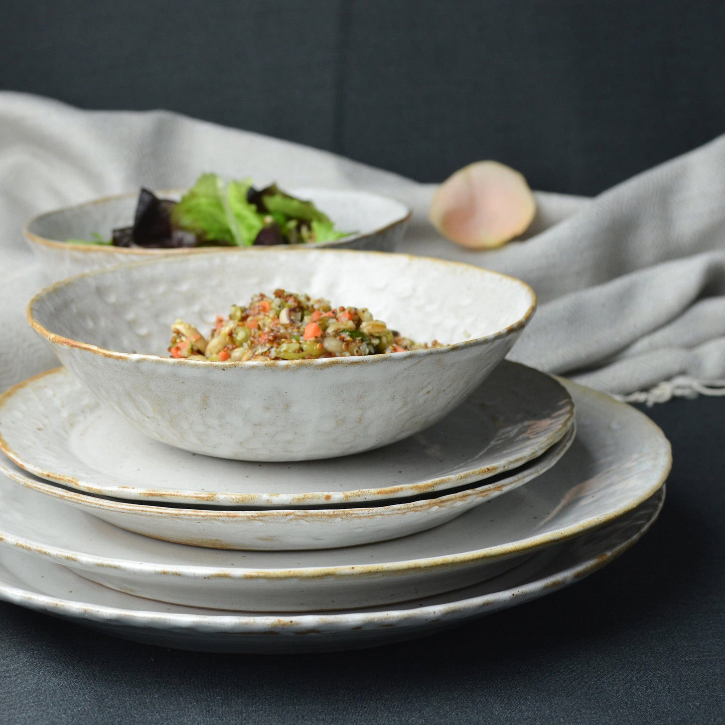 Hand Moulded Pasta Bowl, Snow White