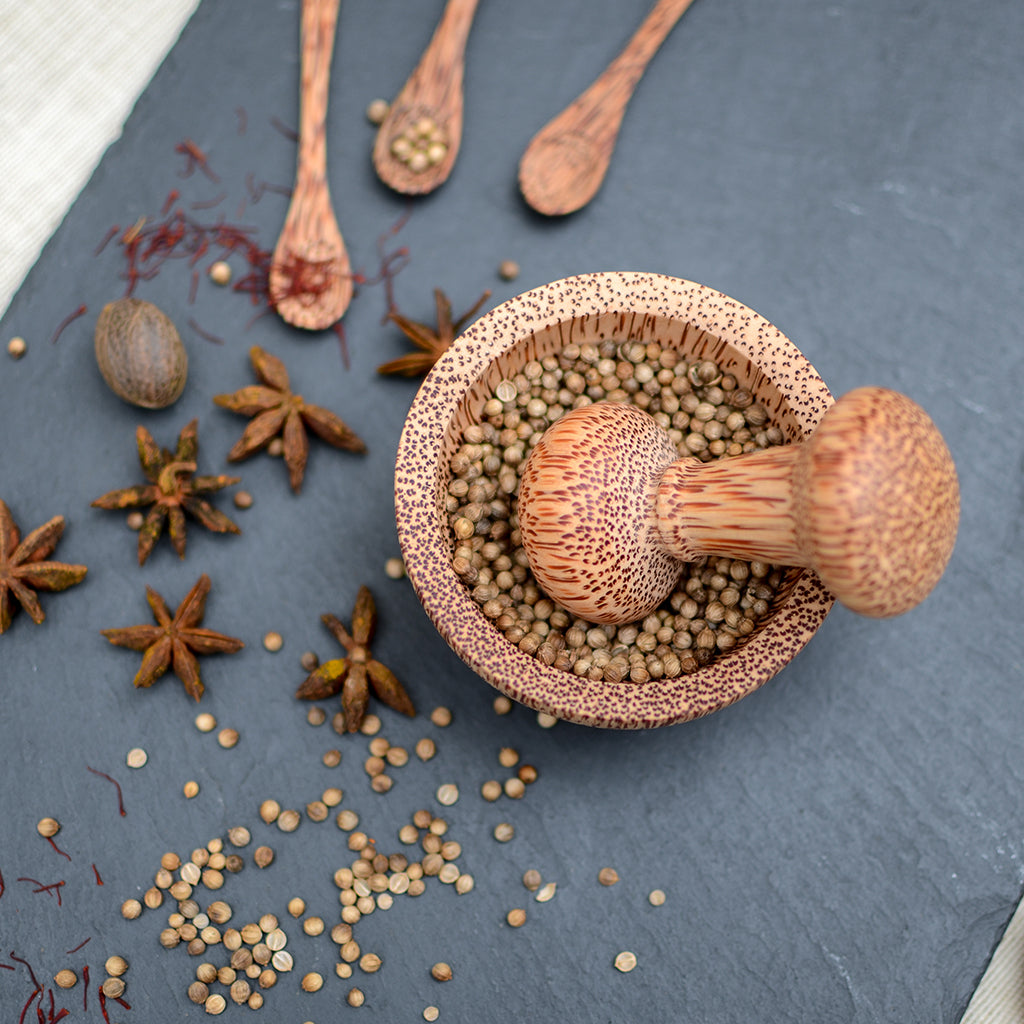 Miniature Pestle & Mortar, Coconut Palm Wood