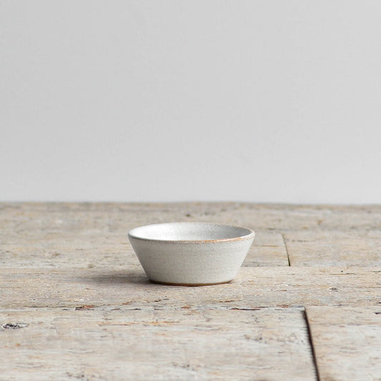 Hand Thrown Condiment Bowl, Snow White