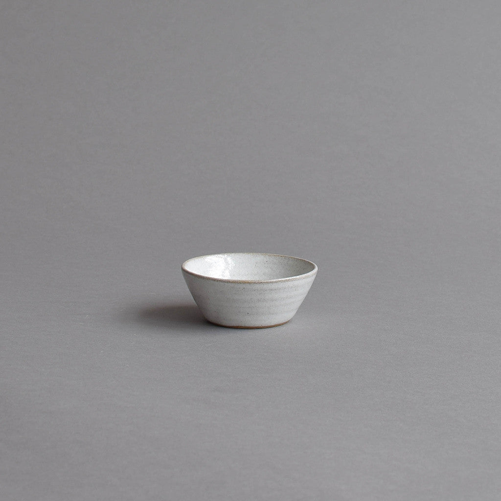 Hand Thrown Condiment Bowl, Snow White