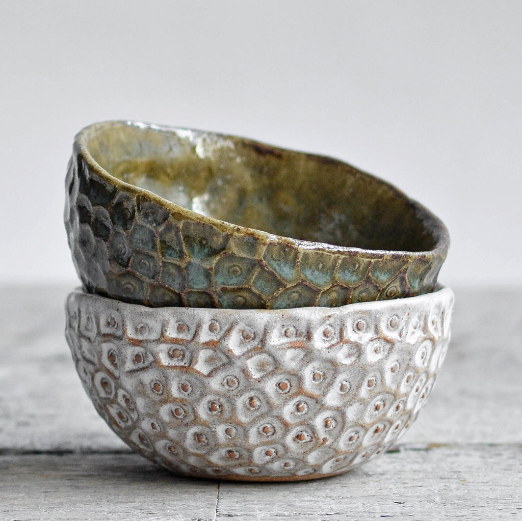 Coral Condiment Bowl, Green
