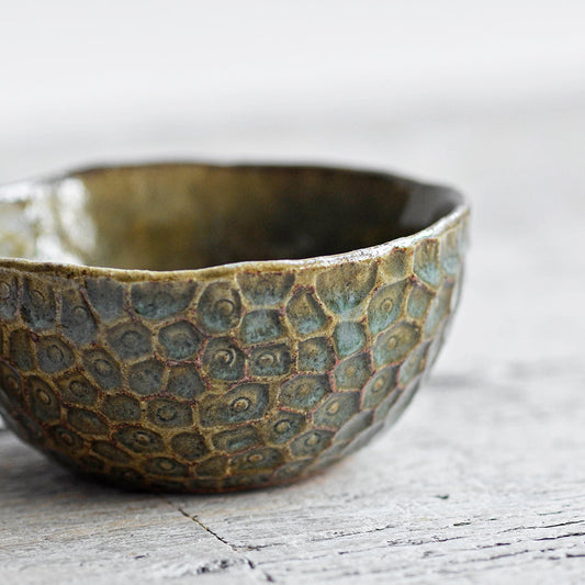 Coral Condiment Bowl, Green
