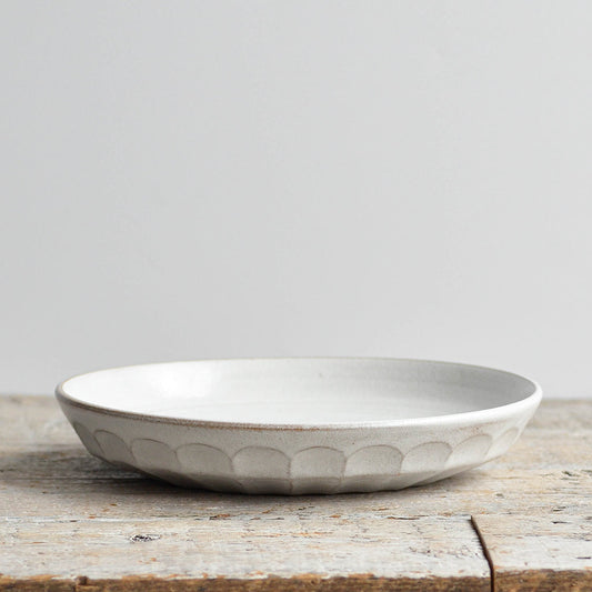 Facet Deep Dinner Plate - Snow White