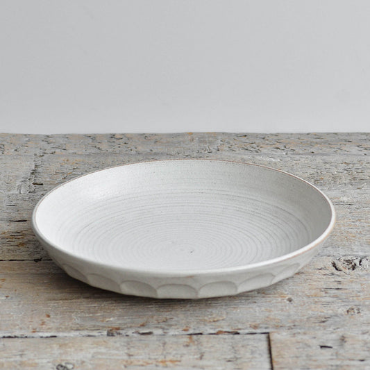 Facet Deep Dinner Plate - Snow White