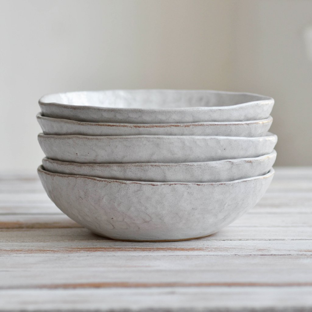 Hand Moulded Pasta Bowl, Snow White