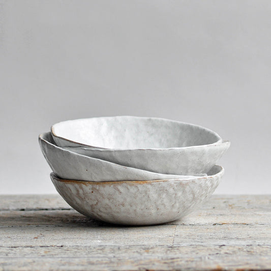 Hand Moulded Pasta Bowl, Snow White