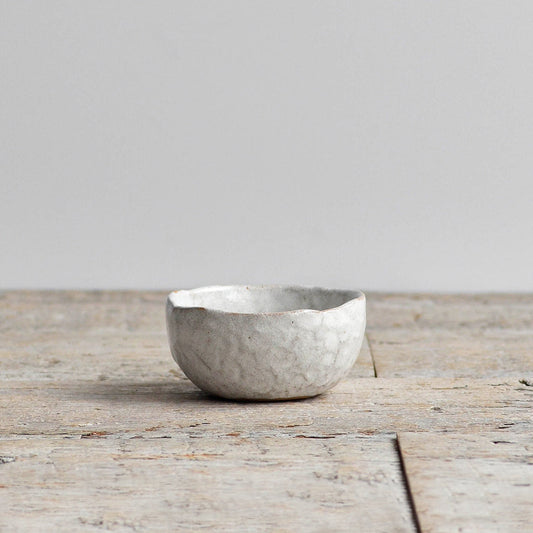 Hand Moulded Condiment Bowl, Snow White