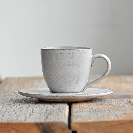 Oval Teacup & Saucer, Snow White