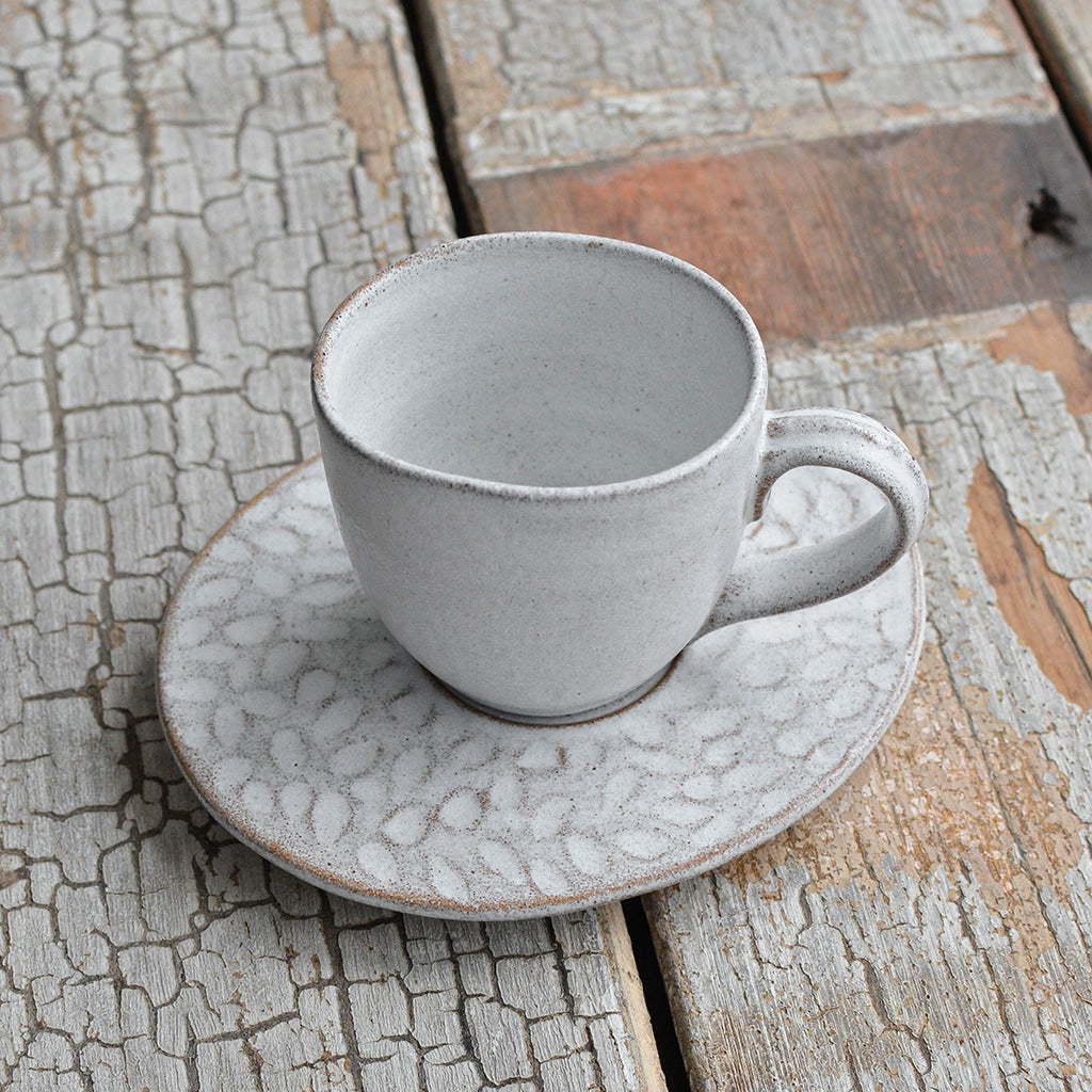 Oval Teacup & Saucer, Snow White