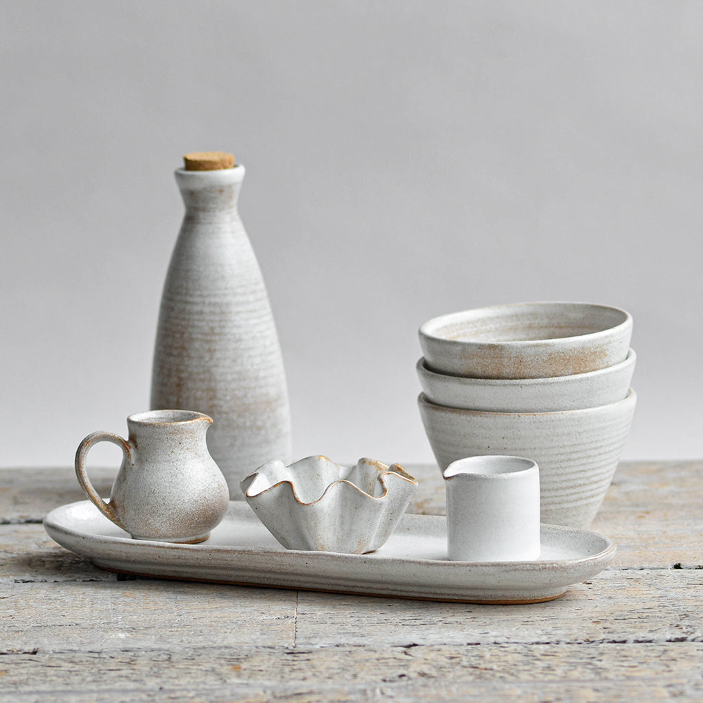 Ruffled Condiment Bowl, Snow White
